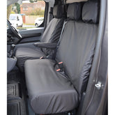 Toyota Proace 2016 On Driver And Front Double Passenger Seat Covers - Black